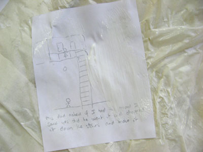 Some of the hand-made drawings of ideas of "home".